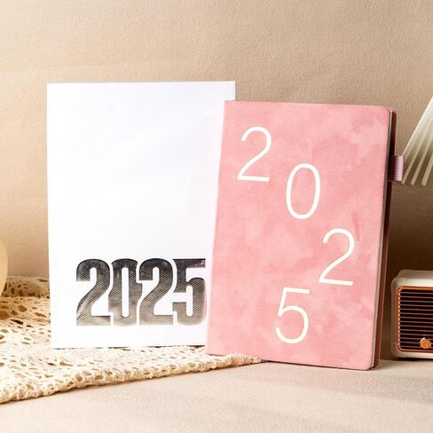 2025 Planner Weekly and Monthly Velvet Agenda 2025 Hardcover Planners for Women Calendar Planner with Monthly Tab 100 Gsm Paper 5.7 x 8.3, Pink in Saudi Arabia