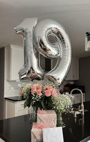 Pink Number 1 Balloon 40 inch, Number 1 Birthday Balloon for Boy Girl, Pink Foil One Balloon for 1st 10 11 12 16 18 Birthday Party, Anniversary Celebration Number Balloons Decorations in Saudi Arabia