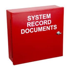 Safety Technology International, Inc. EM1212DOC, System Record Documents Enclosure, Metal, Thumb Lock, 12 in x 12 in,Red