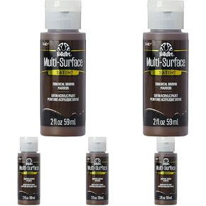 FolkArt Multi-Surface Paint in Assorted Colors (2 oz), 2908, Real Brown