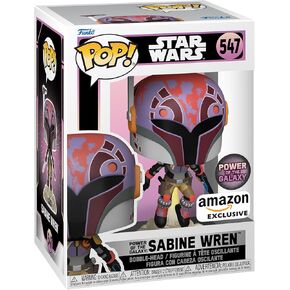 Funko Pop! Star Wars: Sabine Wren with Darksaber, Power of The Galaxy Series, Amazon Exclusive, Multicolor, 64929