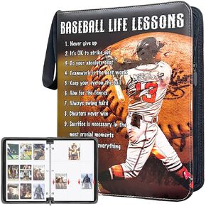 Baseball Card Binder with 900 Pockets, Trading Card Binder, 9 pocket card binder, Collectible Trading Card Albums Fits 900 Sport Cards with 50 Removable Sleeves