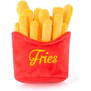 P.L.A.Y. Cute Plush Dog Toys - Fast Food Themed Durable Squeaker Chew Toy, Great for Puppies & Small, Medium, Large Dogs - Machine Washable, Recycled Materials (American Classic French Fries, X-Small)