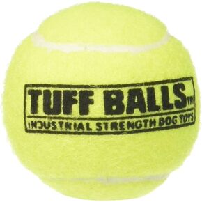 PetSport Jr Yellow Tuff Ball - Small Tennis Balls for Dogs, Small Dog Balls, Dog Toys, Tennis Balls Dog, Balls for Dogs, Puppy Balls, Natural Rubber, Certified Non-Toxic - 1.8 Inch Each, (Pack of 6)