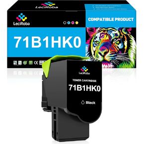 LeciRoba CS317 CS417 CS517 71B1H 71B1HK0 Black Toner Cartridge 6,000 Pages Replacement for Lexmark 71B0H10 71B1HK0 Toner Cartridge for Lexmark CS417 CX417 CS517 CX517 CS317 CS317dn CX317dn (1-Black)