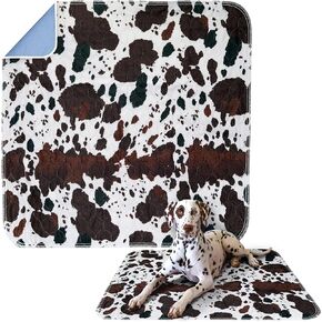 Washable Pee Pads for Dogs - Waterproof & Reusable Puppy Pads - Durable & Ultra Absorbent Dog Pee Mat with Cowhide Design - Perfect for Training & Comfort - 32" x 35" Large (L)