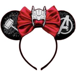 CLGIFT Princess Minnie Ears,Pick your color, Flower Minnie Ears, Floral minnie ears, Purple Sparkle Mouse Ears (Thor)