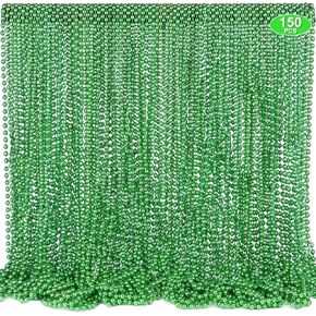 TURNMEON 150 Pack St. Patricks Day Accessories,Green Bead Necklace St Patricks Day Decorations for St Patricks Day Accessories Dressing-up Party Favors Supplies,Birthday St. Patricks Decor