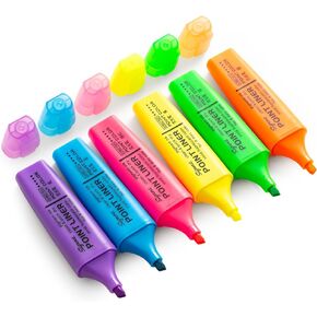 M&G 6pcs Highlighter Pens, 6 Colors of Markers, Soft Fiber Pen Tips, Highlight Ink, Transparent Candy Color, Smooth Writing, for Handbooks, Office, Study and Life Records