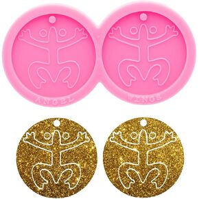 Super Glossy Silicone Earring Molds Resin Earrings Molds DIY Handmade Craft Keychain Epoxy Molds Jewelry Making Earring Resin Craft Mould Size S