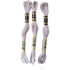 DMC 6-Strand Embroidery Cotton 8.7yd - Ultra Light Lavender - 117-25 - Bundle of 3 Skeins