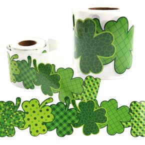 68feet Shamrock Bulletin Board Decorations Bulletin Board Spring Leaves–Tulip & Lavender Flower Trim for Classroom, Chalkboards,Walls,and DIY Crafts Decorations