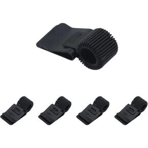 5 حزمة مقاطع حامل القلم المعدنية القابلة للتعديل ، Universal Stafless Steel Loop Clip Clip Organizer for Noteboard ، الحافظة ، المكتب ، المدرسة ، المنزل ، Silver Pocket