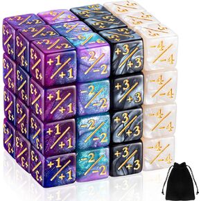 Sumind MTG Dice Counters Token Compatible with Magic The Gathering Dice Glitter D6 Compatible with MTG, CCG, Card Gaming Accessory