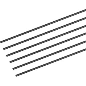 MECCANIXITY قضيب من ألياف الكربون، 5 مم × 300 مم قضيب قضيب كربون لطائرة RC DIY Craft Kite Wing Tube Quadcopter Arm Repair Pack of 6 in Kuwait