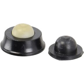 idh by St. Simons 13045-019 Professional Grade Quality Genuine Solid Brass Wall Door Bumper, Matte Black