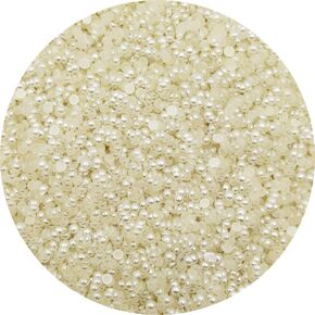 600pcs 10mm AB White Flat Back Half Round Pearl Cabochon Pearl Flatback for DIY Craft
