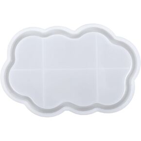 Cloud Resin Mold, 1Pcs Silicone Molds Cloud Shape Tray Molds Storage Tray Container Mold Jewelry Trinket Plate Dish Vanity Candle Holder Mold for DIY Craft Decoration