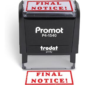 Promot Final Noticed - Self Inking Rubber Stamp - Ink Stamps