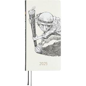 Hobonichi Techo 2025 Weeks [Japanese/Tall and Slim Size/April Start/Planner] ONE PIECE magazine: Straw Hat Luffy (Ivory)