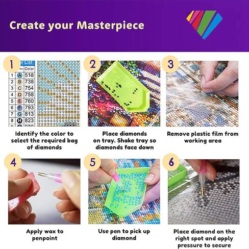 OFRKE 2-Piece Diamond Painting Kits for Adults，5D DIY Full Drill Round Art Gems Colorful Butterfly Diamond Art Perfect for Home Wall Deco Diamond 12"x12" in Saudi Arabia