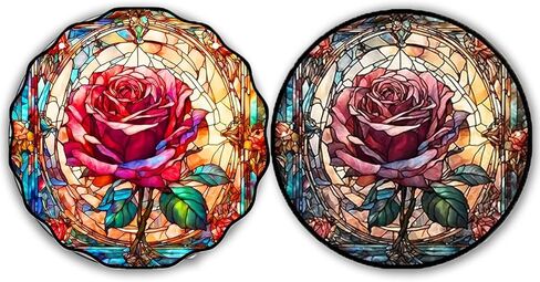 OFRKE 2-Piece Diamond Painting Kits for Adults，5D DIY Full Drill Round Art Gems Colorful Butterfly Diamond Art Perfect for Home Wall Deco Diamond 12"x12" in Kuwait