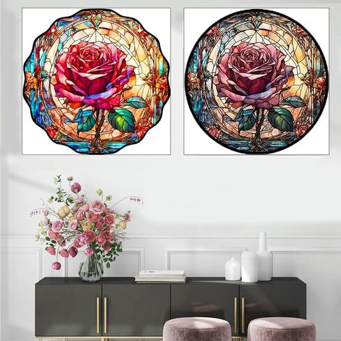 OFRKE 2-Piece Diamond Painting Kits for Adults，5D DIY Full Drill Round Art Gems Colorful Butterfly Diamond Art Perfect for Home Wall Deco Diamond 12"x12" in Kuwait