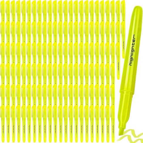 180 Pcs Yellow Highlighter Bulk Highlighters Markers Chisel Tip Highlighter Pens for School Classroom Office (180) in Saudi Arabia