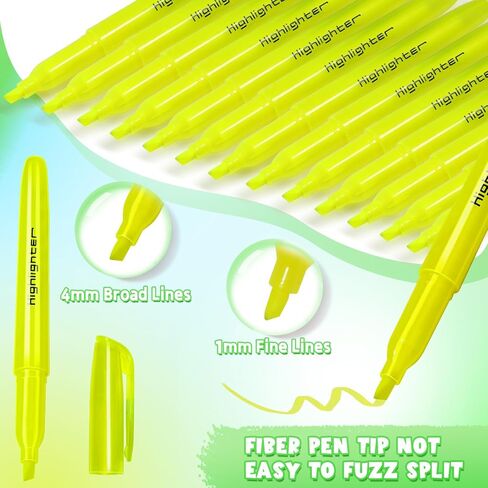 180 Pcs Yellow Highlighter Bulk Highlighters Markers Chisel Tip Highlighter Pens for School Classroom Office (180) in Saudi Arabia