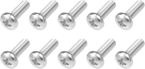 براغي آلة METALLIXITY (M4x75mm) 10 قطع، مسامير فيليبس كروس 304 من الفولاذ المقاوم للصدأ - لتركيب الأثاث، والمثبتات الميكانيكية، والمعدات المكتبية in Kuwait