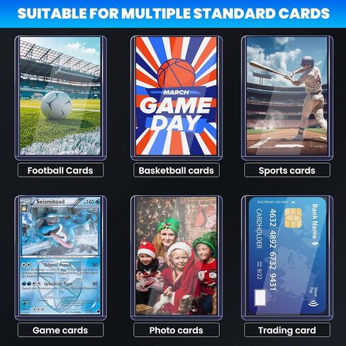 2000 Packs Card Sleeves Top Loads for Cards,3" x 4" Baseball Card Protectors,Trading Card Sleeves Hard Plastic Fit for Baseball, Football Cards (1000 Hard Sleeves + 1000 Soft Sleeves) in Saudi Arabia