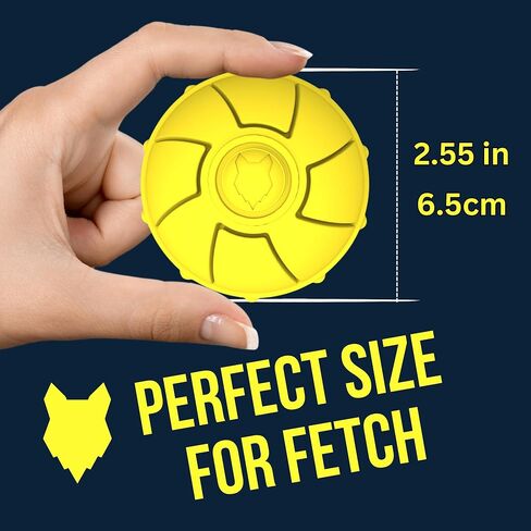 Fenrir High Colling Rubber Rubber Knattle Dog Ball مثالية لجلبها وتذكر 2.5 بوصة لعبة (متوسطة 2 عبوة) in Saudi Arabia