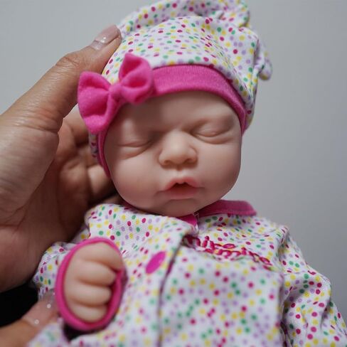 12" Reborn Baby Dolls, Full Silicone Baby Dolls, Realistic Soft Silicone Newborn Baby Doll, Real Full Body Silicone Reborn Baby Dolls with Feeding Accessories（Girl） in Kuwait