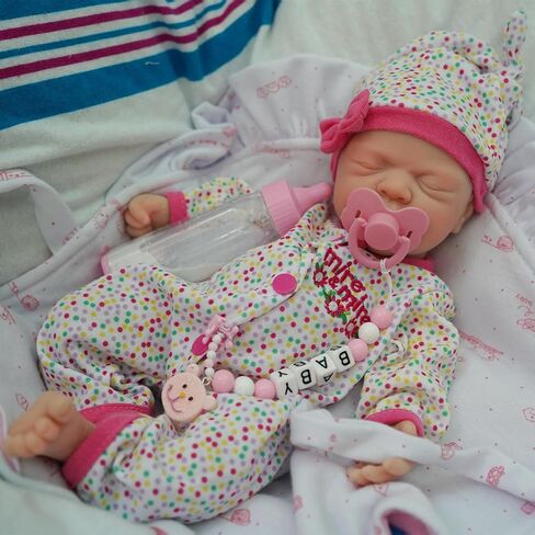 12" Reborn Baby Dolls, Full Silicone Baby Dolls, Realistic Soft Silicone Newborn Baby Doll, Real Full Body Silicone Reborn Baby Dolls with Feeding Accessories（Girl） in Kuwait