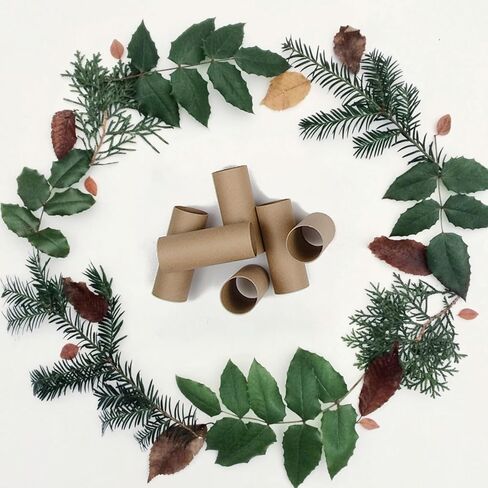 HESESOH 100 Pack Cardboard Tubes for Crafts - 1.57 x 3.94 Inches - Brown Toilet Paper Empty Rolls Round Thick Tubes Sturdy for Classroom Family Handmade DIY Projects in Kuwait