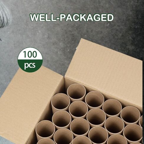 HESESOH 100 Pack Cardboard Tubes for Crafts - 1.57 x 3.94 Inches - Brown Toilet Paper Empty Rolls Round Thick Tubes Sturdy for Classroom Family Handmade DIY Projects in Kuwait