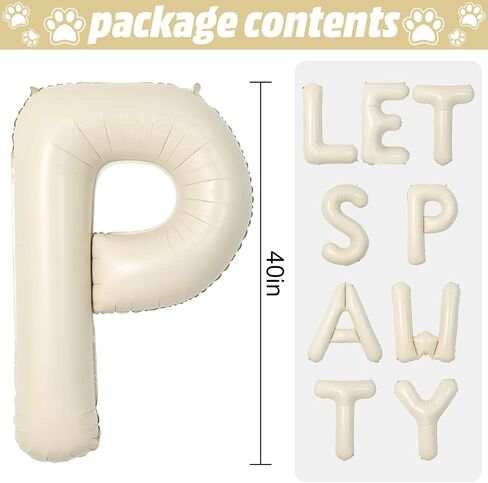 يدع البالونات الباوتي لافتة 40 بوصة ، والبالونات عيد ميلاد بيج بيج بيج بيج ، للكلاب PAW PET FOIL SCENTIONS PARPONITION in Kuwait