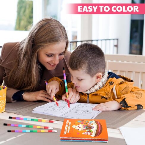 RELITHICK EASTER DEDITION 32 PCS BOOK & COTING CRAYON مجموعة للأطفال (64 قطعة) ، أنماط متعددة ، مصممة للأيدي الصغيرة ، مثالية للأنشطة في الفصل الدراسي in Kuwait