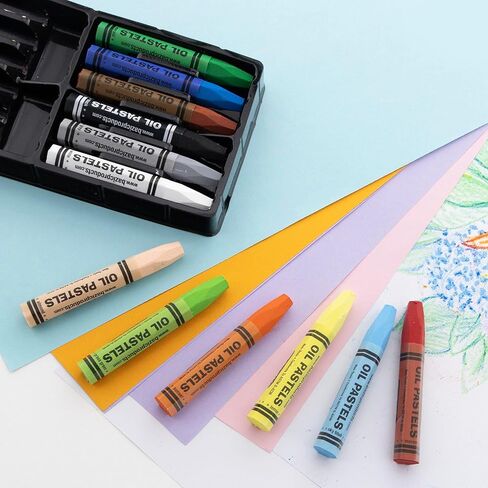 باستيك باستيل باستيل يامبو 12 لونًا ، ألوان متنوعة تلوين الرسم الباستيل ، أداة فنية للأطفال أنشطة داخلية في المنزل ، وحزم واحد in Kuwait