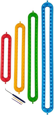 Wayion Knitting Loom Set with Hook Needle Kit Yarn Cord Knitter 4 Hat Looms Long Knitting Loom DIYfor Scarf Sweater Shawl Blankets in Saudi Arabia