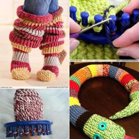 Wayion Knitting Loom Set with Hook Needle Kit Yarn Cord Knitter 4 Hat Looms Long Knitting Loom DIYfor Scarf Sweater Shawl Blankets in Saudi Arabia
