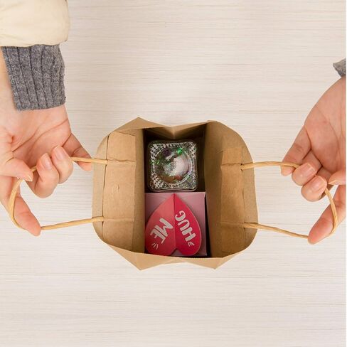 Whaline 16Pcs Thank You Party Bags Gold Foil Kraft Paper Gift Bags Brown Paper Bags with Handle Party Favor Bags for Wedding Birthday Baby Shower Party Favors 6.3 x 8.7 x 3.1inch, 4 Styles in Saudi Arabia