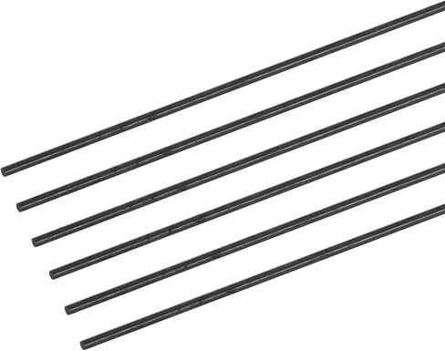 MECCANIXITY Carbon Fiber Rod, 5mm x 300mm Carbon Rod Bar for RC Plane DIY Craft Kite Wing Tube Quadcopter Arm Repair Pack of 6 in Saudi Arabia