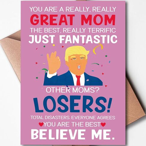 Funny Mother's Day Cards for Mom from Daughter & Son | Mom Card | Mother's Day | Present 7x5 inches in Kuwait