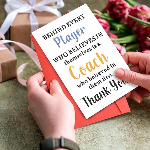Coach Thank You Cards Coach Gifts for Men Women Soccer Coach Thank You Cards Bulk Baseball Coach Appreciation Gifts for Volleyball Football Coach Cheer Coach Christmas Stocking Stuffers Valentines in Kuwait