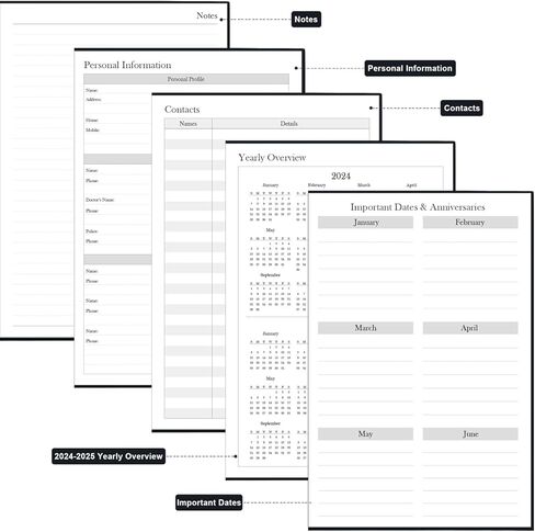 مجلة المدير الذاتي للرجال - 182 يومًا دفترًا يوميًا للانعكاس - مجلة الصحة العقلية ، المجلة القلق والموجهة للنساء والرجال ، سجل التأمل ومزاج ، رمادي in Kuwait