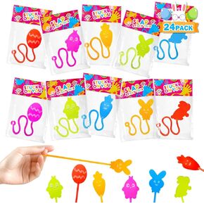 Easter Egg Fillers Basket Stuffers Fidget Toys Sticky Hands for Kids 60 Pack, Party Favors Pinata Stuffs Gift Goodie Bags for Toddlers, Non Candy Treats Supplie School Classroom Prizes for Boys Girls