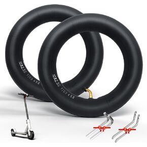 E-Scooter Tire 10x2.50 Replacement Tube+Tire 10 inch E Scooter Thickened Tube60/70-6.5 Replacement Tube for Nine-bot MAX G30 G30P G30LP/Kugoo M4 M4Pro/Soflow So4 Pro1 (2 Inner)