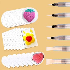 30pcs ثلاثية الأبعاد الرسم السحري القماش الإسفنج مع فرشاة المياه DIY أطفال رسم ورقة ثلاثية