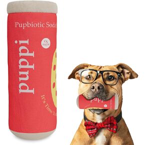 Funny Dog Toys with Squeaker - Funny Cute Soda Can Dog Toys - Puppy and Dog Toys for Small, Medium and Large Dogs - Dog Birthday Gifts - Funny Dog Toys